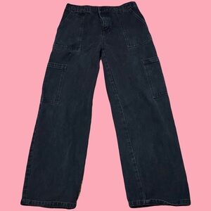 Charlotte Russe Black Denim Cargo Pants